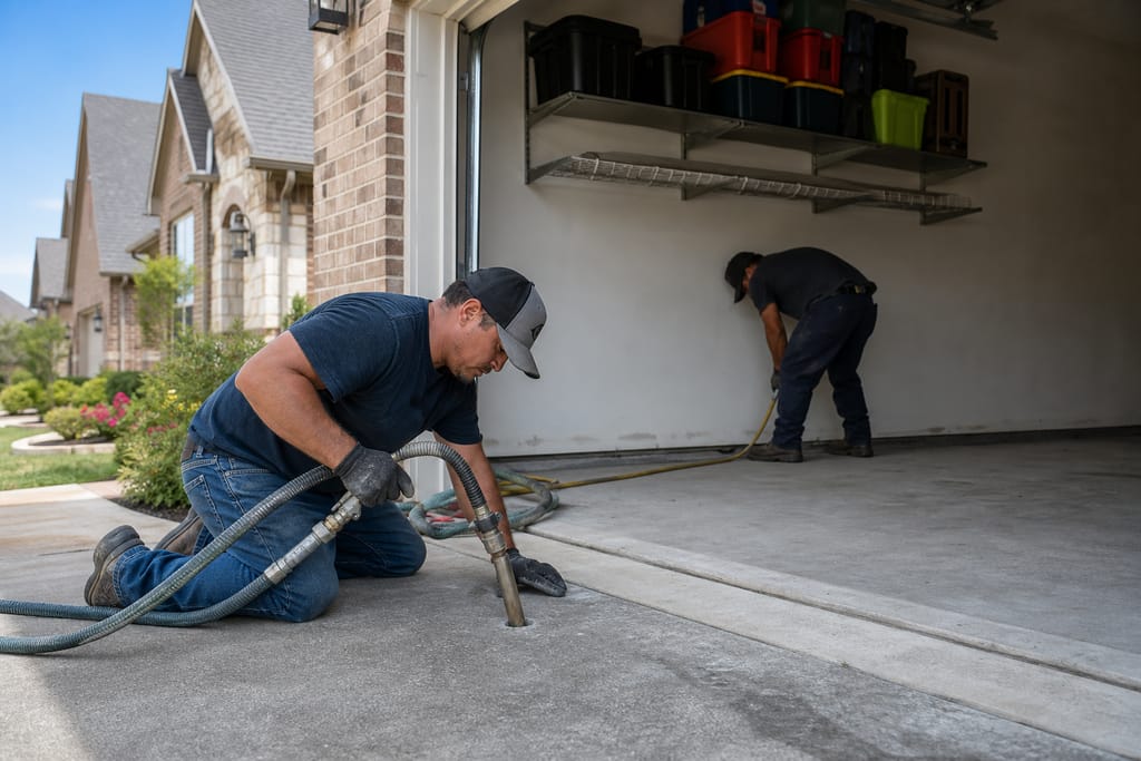 Garage Floor Leveling photo